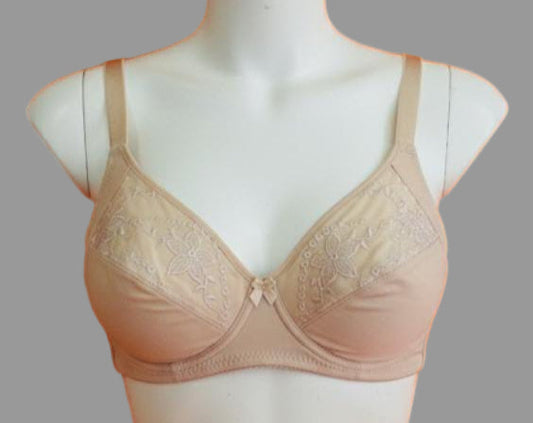 Premium Jersey Embroidered Bra – Soft, Stretchable & Elegant Design